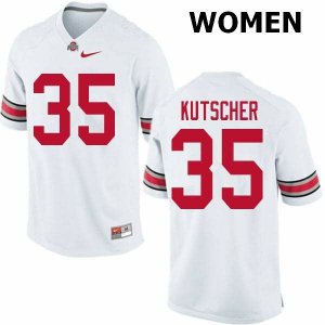 Women's Ohio State Buckeyes #35 Austin Kutscher White Nike NCAA College Football Jersey New Style MGB3744IK